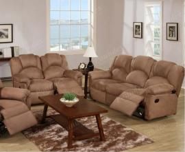 Clancy Collection F6688 Saddle Reclining Sofa & Loveseat Set